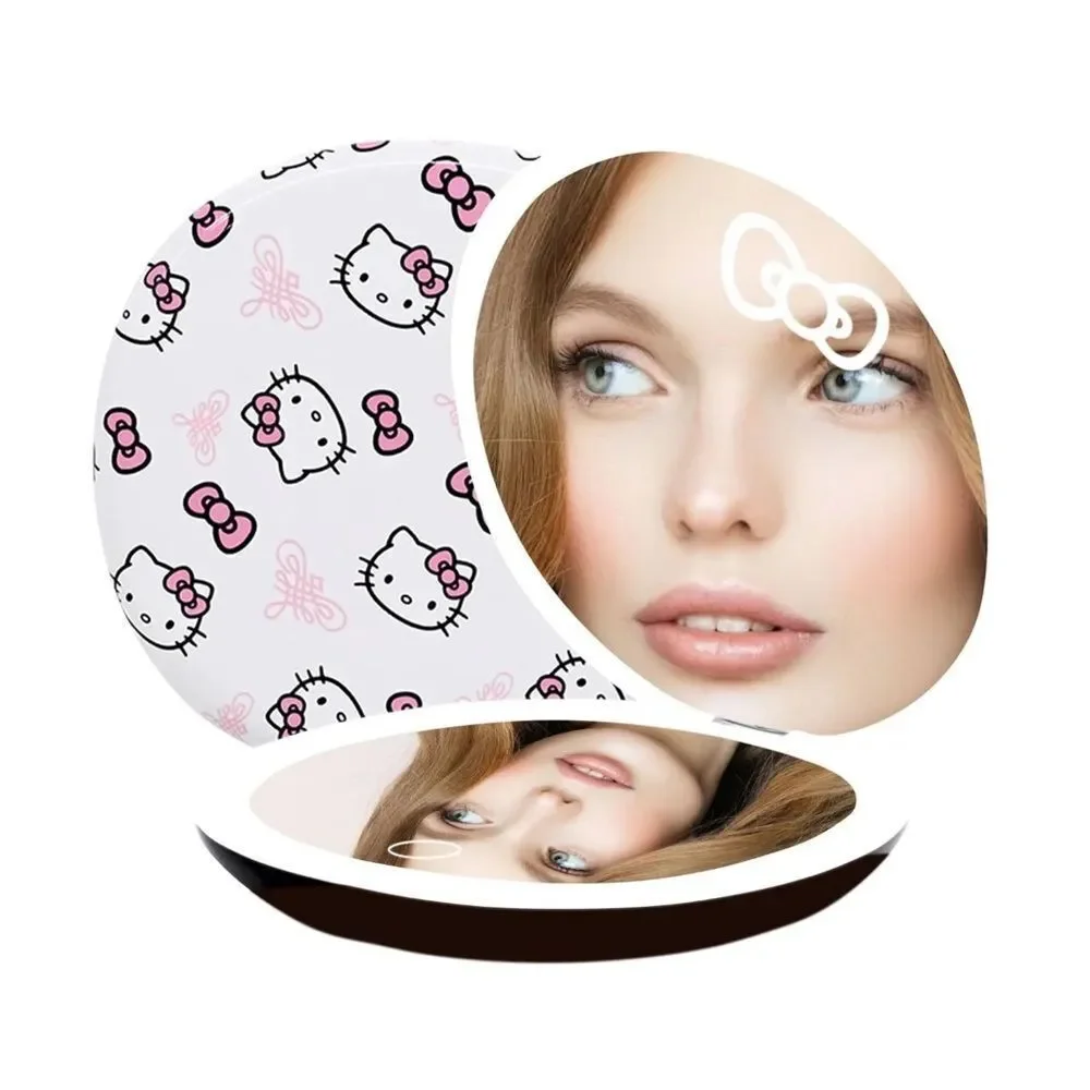 Hello Kitty SuperCute Signature LED Compact Mirror‎ Women's 3X Magnification NEW